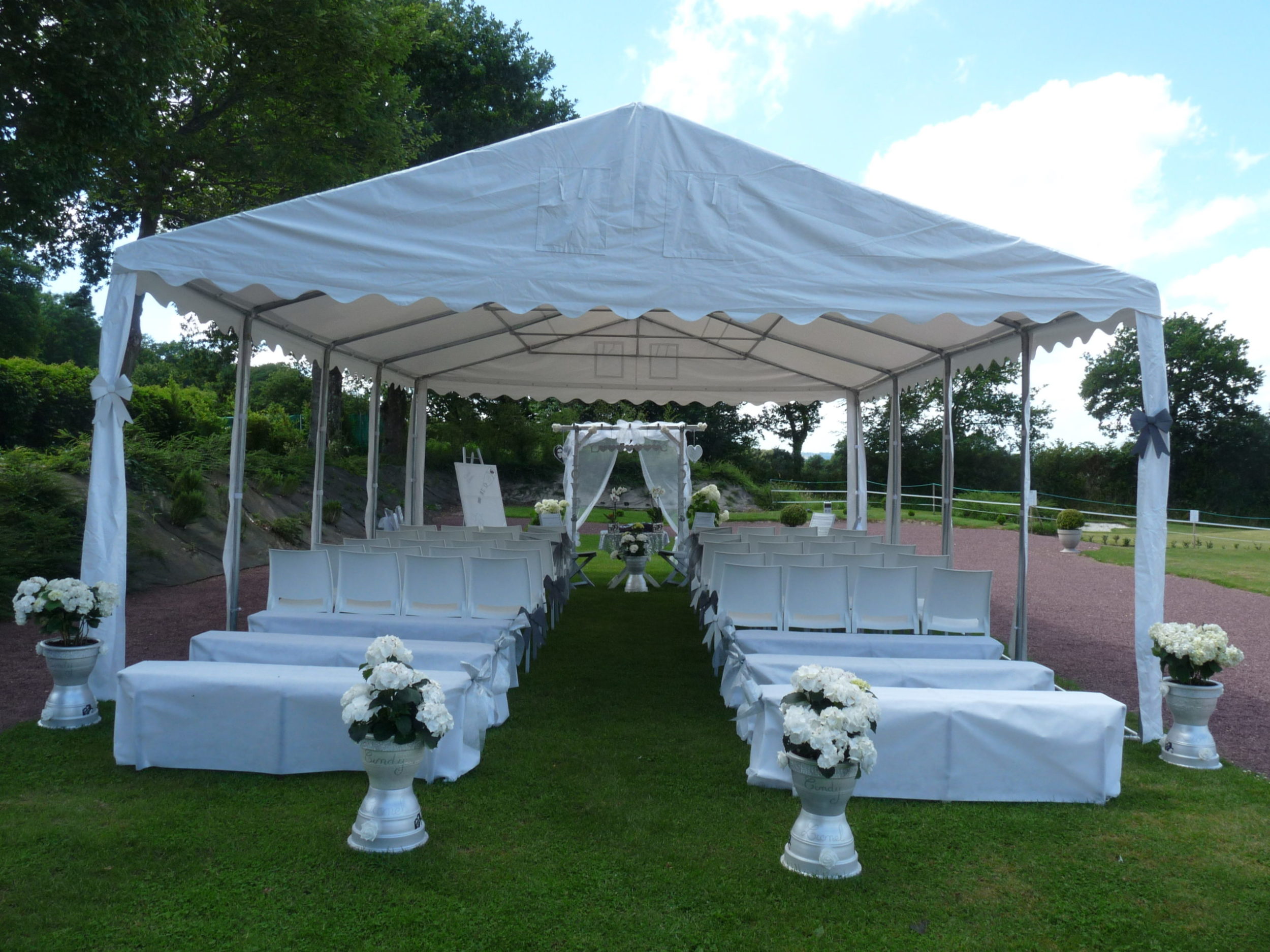 réception dans les jardins