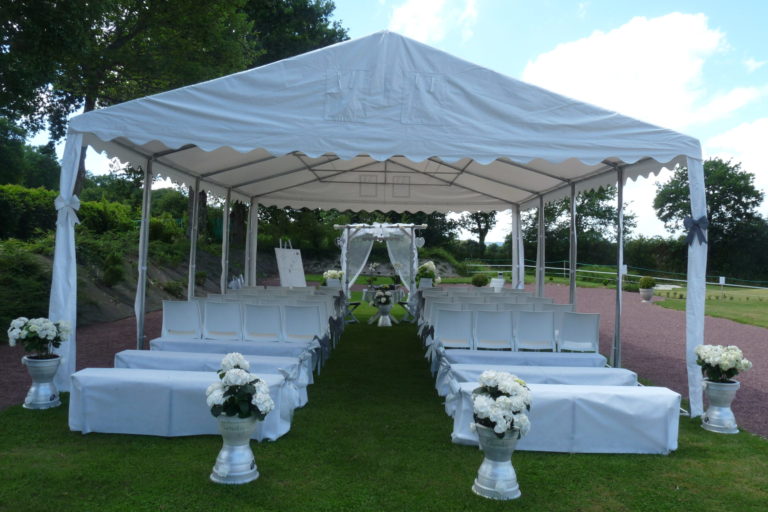 réception dans les jardins